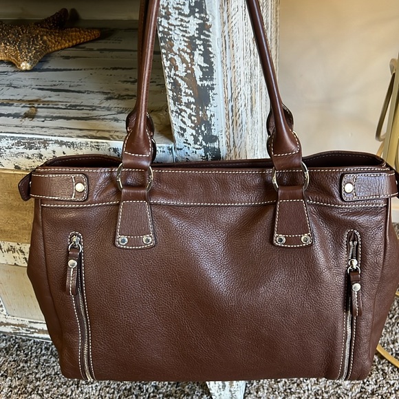 Longchamp Rich Brown Leather Satchel - Picture 6 of 16